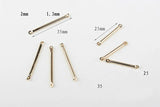 Copper Electroplated Two-hole Connecting Rod Earrings