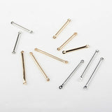 Copper Electroplated Two-hole Connecting Rod Earrings