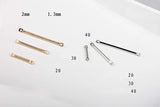Copper Electroplated Two-hole Connecting Rod Earrings
