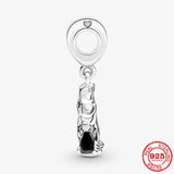 Coffee Bottle Opener Coffee Cup Magic Hat Charm Beads Silver 925 Bracelet DIY