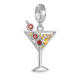 Coffee Cup Beads Bracelet Charm 925 Silver Pendant