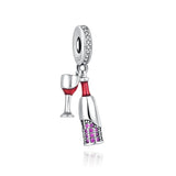 Coffee Cup Beads Bracelet Charm 925 Silver Pendant