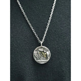 Coin Silver Necklace Men's Hip-hop Round Skull Accessories Stray Coin Pendant