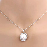 Sterling Silver Necklace Pendant Pearl Jewelry