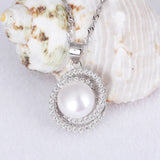 Sterling Silver Necklace Pendant Pearl Jewelry