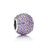 Festive 925 Silver Heart Circle Charm Bead Jewelry