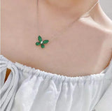 Butterfly Necklace Tricolor Chain Women's Jewelry