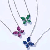 Butterfly Necklace Tricolor Chain Women's Jewelry