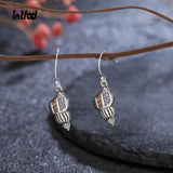 Conch Zircon Drop Earrings 925 Sterling Silver Party Jewelry for Women