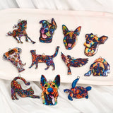 10Pcs Mixed Cat Dog Animal Charm Bracelets Elephant Tiger Tortoise Enamel