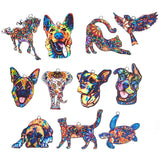 10Pcs Mixed Cat Dog Animal Charm Bracelets Elephant Tiger Tortoise Enamel