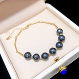 Peacock Green Pearl Bracelet 18K Adjustable Girlfriend Bracelet