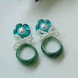 30pcs Colorful Acrylic Pearl Core Flower Beads Charms