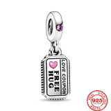 Colorful Balloons Hearts Stars Dangle Charm Silver 925 Bracelet Jewelry