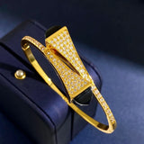Colorful Geometric Zirconia Bracelet for Women