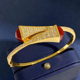 Colorful Geometric Zirconia Bracelet for Women