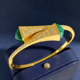 Colorful Geometric Zirconia Bracelet for Women