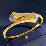 Colorful Geometric Zirconia Bracelet for Women