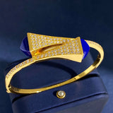Colorful Geometric Zirconia Bracelet for Women