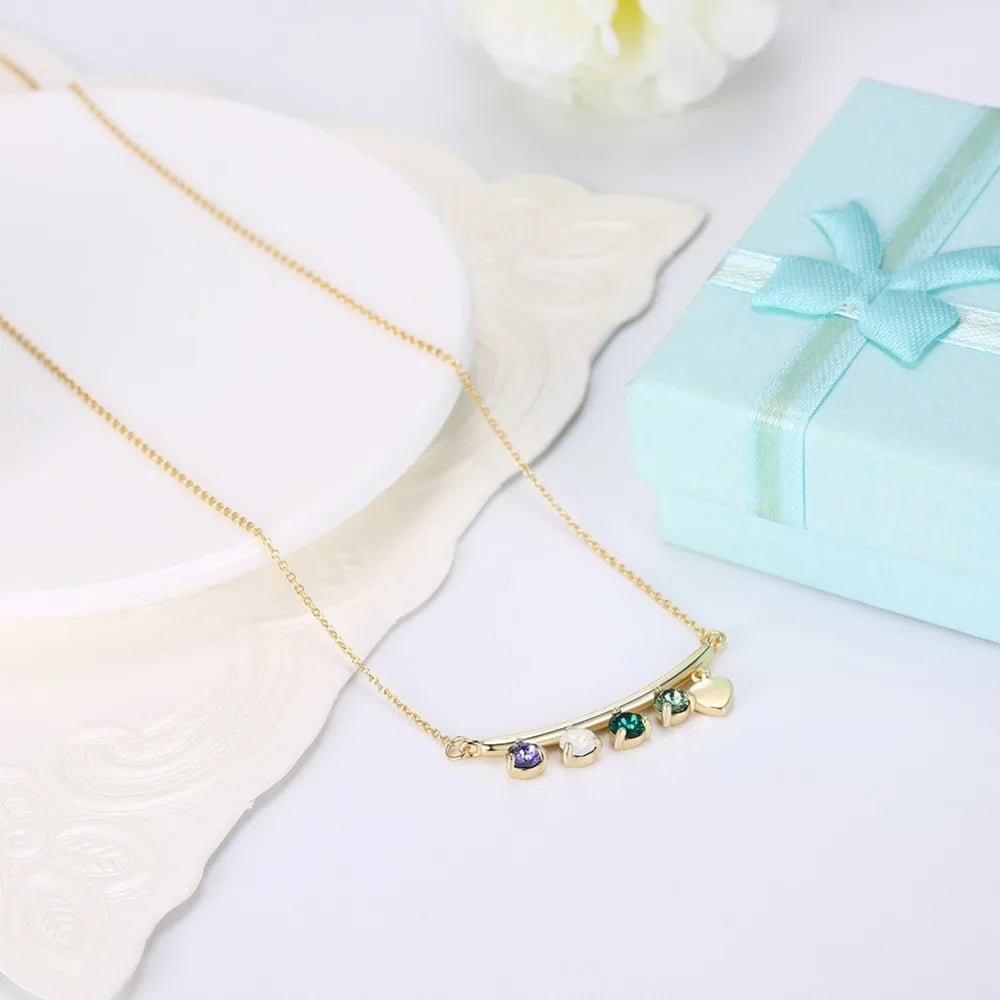 Crystal Heart Pendant Necklace 925 Sterling Silver Wedding Jewelry