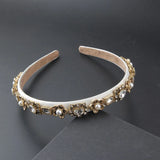 Baroque Headband with Colorful Crystals and Sponge Rhinestones