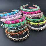 Baroque Headband with Colorful Crystals and Sponge Rhinestones