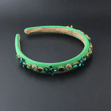 Baroque Headband with Colorful Crystals and Sponge Rhinestones