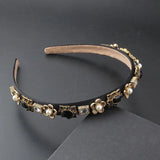 Baroque Headband with Colorful Crystals and Sponge Rhinestones