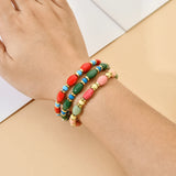 Colorful DIY Rainbow Bracelet Tila Bracelets for Women Beads Jewelry Boho Summer