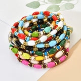 Colorful DIY Rainbow Bracelet Tila Bracelets for Women Beads Jewelry Boho Summer