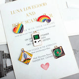 50pcs Rainbow Heart Game Console Charms Enamel Alloy Oil Drop Earring Pendants