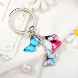Colorful Enamel Butterfly Keychain for Man Women Bag Accessories