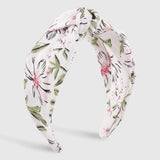 Colorful Flower Printed Women Headband Wide Edge Fabric Knot Hair Band