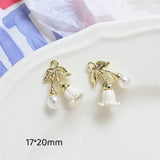 Resin Flower Charms Silver Tone Alloy Accessory 20pcs