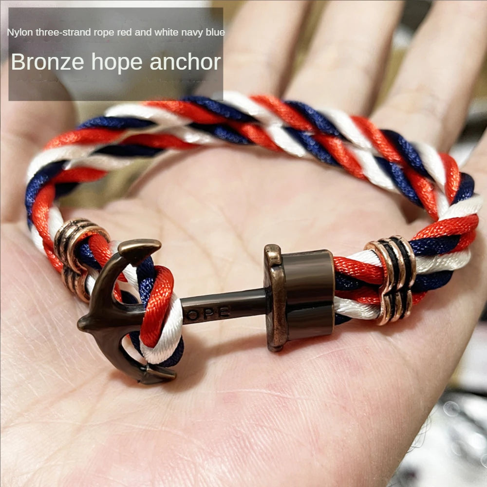 Colorful Ropes Anchor Bracelet Sailor Bracelet Charm Bracelets