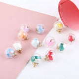 40pcs Round Glass Floral Ball Charms 16*20mm Earring Pendants
