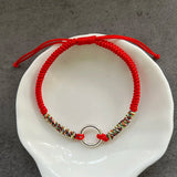 Colorful Thread Bracelets 925 Sterling Silver Charm Bracelet