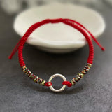 Colorful Thread Bracelets 925 Sterling Silver Charm Bracelet