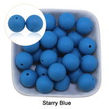 100Pcs 12mm Silicone Beads Focal Baby Teething Starry Blue Wine Olive Oatmeal