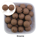 100Pcs 12mm Silicone Beads Focal Baby Teething Starry Blue Wine Olive Oatmeal