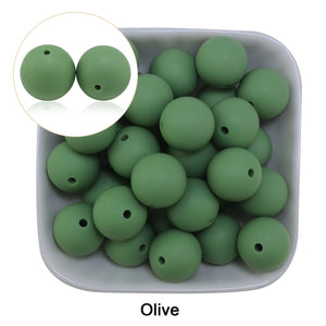 100Pcs 12mm Silicone Beads Focal Baby Teething Starry Blue Wine Olive Oatmeal