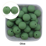 100Pcs 12mm Silicone Beads Focal Baby Teething Starry Blue Wine Olive Oatmeal