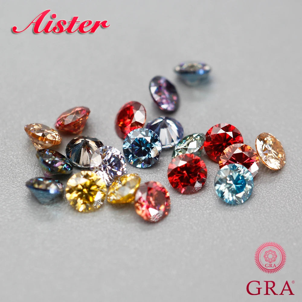 Colors Round Cut Small Sizes Moissanite Loose Stones VVS1 Lab Diamonds