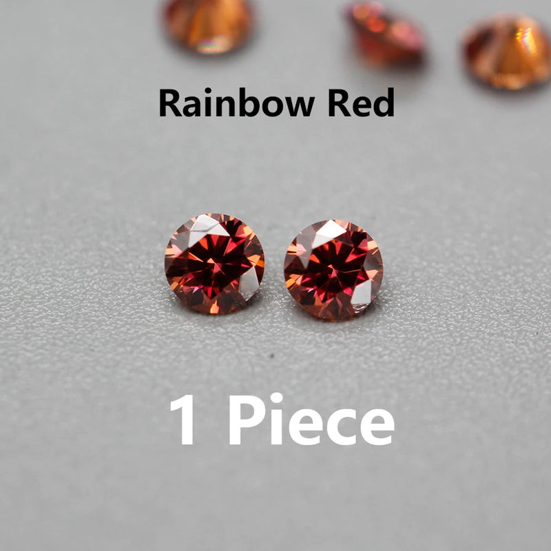 Colors Round Cut Small Sizes Moissanite Loose Stones VVS1 Lab Diamonds
