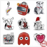 Rainbow Camera Console Charm Bead for Silver Bracelets