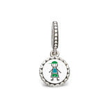 Comb & Scissors Pendant Dangle Charm Silver Bracelet For Girl