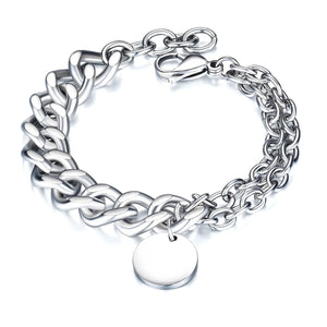 Cuban Chain Bracelet for Men Women Heavy Thick Stainless Steel Jewelry