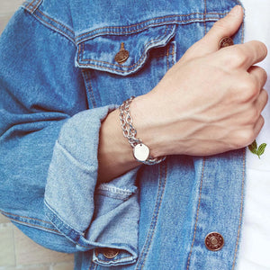 Cuban Chain Bracelet for Men Women Heavy Thick Stainless Steel Jewelry