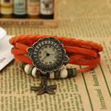 Women Punk Leather Bracelet Watch Cheap Red Green Wristwatches