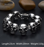 Adjustable Skull Bracelet 316 Stainless Steel High Jewelry
